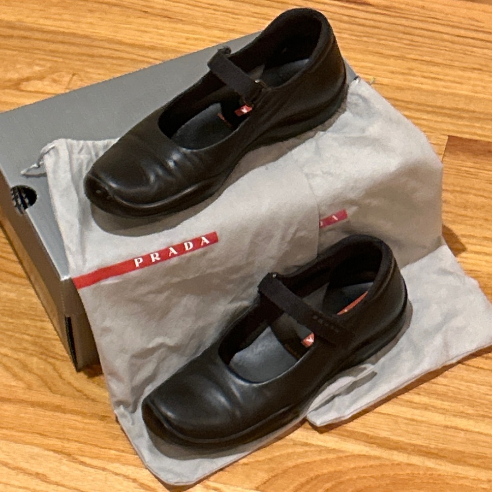 vintage prada vitello sport mary jane